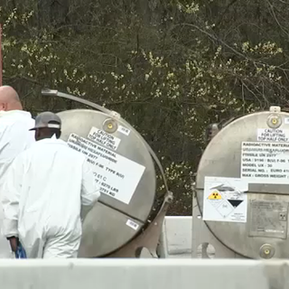 HAZMAT responds after truck carrying radioactive uranium compound crashes on I-95 in Cumberland County