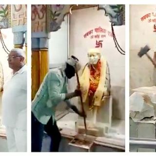 Labelled ‘jihadi’, Sai Baba’s idol demolished in Delhi. Hindu hardliner exults. Devotees despair