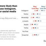 Partisan differences in social media use show up for some platforms, but not Facebook