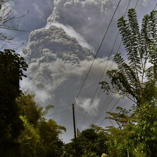 Explosive eruption rocks volcano on Caribbean's St. Vincent