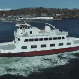 Spectacular launch starts career of new, Maine-built state ferry