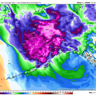 Blizzard and historic April cold hit Alaska, with temperatures 50 degrees below normal