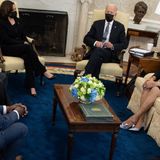 Congressional Black Caucus members post selfie celebrating first WH visit in four years