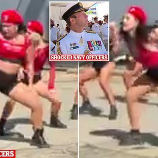 'Bizarre' video shows twerking dancers at launch of new Navy ship