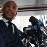 Al Sharpton Walks to Board Private Jet en Route to Derek Chauvin Trial