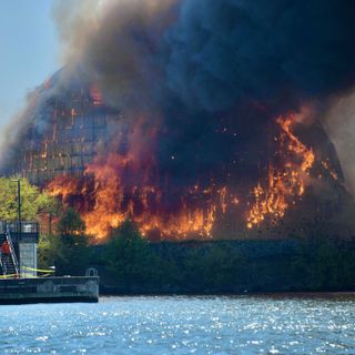 Three-alarm fire rips through Domino Sugar storage shed, enters Baltimore refinery