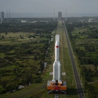 China rolls out Long March 5B rocket for space station launch - SpaceNews