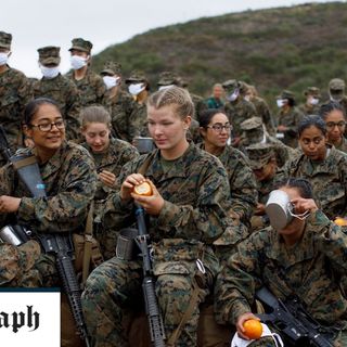 Female US Marines take on gruelling 'Crucible training' for first time