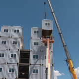 'Built like a tank': Utah's first shipping container apartment complex nearly complete