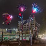 2-story tall metal flowers that move based on current weather now on display in Silver Spring - WTOP News