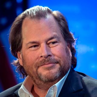 Salesforce CEO Marc Benioff on the company's record first quarter and Slack acquisition