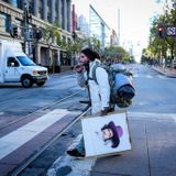 His art is tragically beautiful. But he can't get out of homelessness