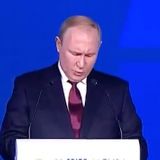 Putin caught spasming in hour-long speech as economic forum attendees fall asleep - VIDEO