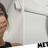 Largest venomous spider in the world creeps up on woman on the toilet