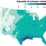 The places in the U.S. most at risk for extreme rainfall