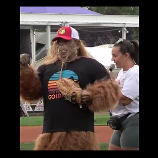 WATCH: Bigfoot Comes Out Of Hiding; Pitches At South Idaho Game