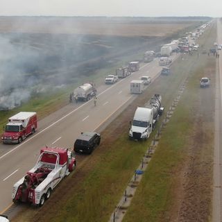 2 deaths reported in fiery multi-vehicle crash on Highway 67