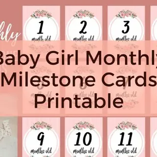 Baby Girl Monthly Milestone Cards | Adaptable Mama