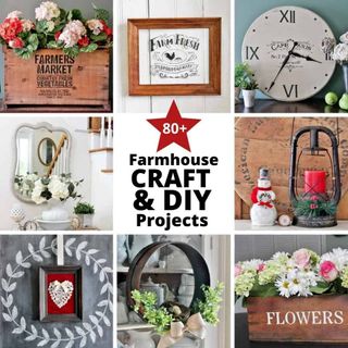 80+ Popular Farmhouse Craft & DIY Projects • Adirondack Girl @ Heart