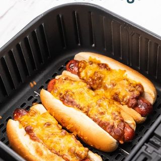 Air Fryer Chili Cheese Hot Dogs Recipe 15 min | Best Recipe Box