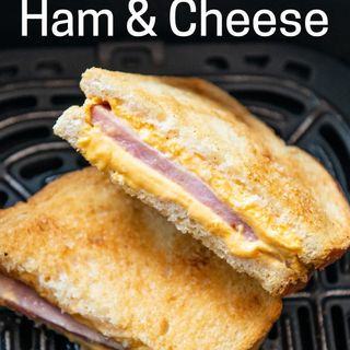 Air Fryer Grilled Ham and Cheese Melt Sandwich 10 min | Air Fryer