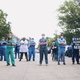 Health Care Workers Stand Up To Anti-Lockdown Protesters In North Carolina