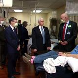 Vice President Mike Pence tours Mayo Clinic without coronavirus mask even though he was told to wear one