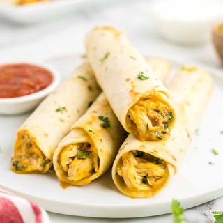 Homemade Cheesy Chicken Taquitos (Oven, Air Fryer or Fried)