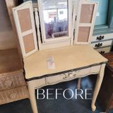 French Provincial Dressing Table Makeover