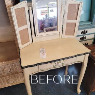 French Provincial Dressing Table Makeover