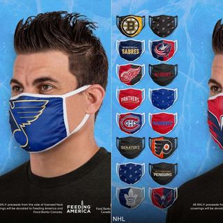 NHL-licensed cloth face coverings available for purchase