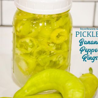 How to Can Banana Pepper Rings - Easy Refrigerator Pickled Peppers