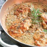 Chicken with White Wine Cream Sauce