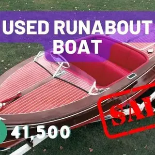 Runabout Boat for Sale Listed Price $41,500 USD ** 2023