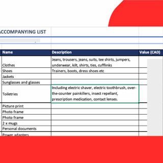 How to produce your Goods Accompanying list (aka. settler's effects list) - Canada for Newbies