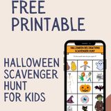 Halloween Scavenger Hunt for Kids (Free printable!)