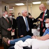 Pence’s staff threatens action against reporter who tweeted about visit to clinic without surgical mask