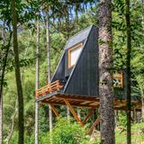 A Tree House That Feels Like It's Floating Inside The Forest