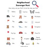 Neighborhood Scavenger Hunt Includes Free Printable | Craft Corner DIY