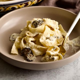 Pasta with Black Truffle Cream Sauce