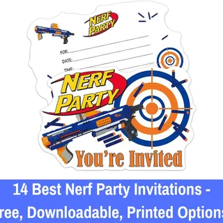 14 Best Nerf Birthday Party Invitations - Nerf War Fun