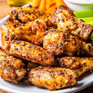 Crispy Baked Lemon Pepper Wings - Dishes With Dad