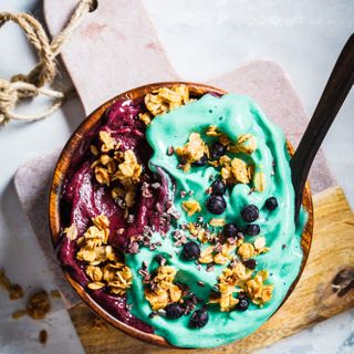 Tropical Mermaid Blue Spirulina Smoothie Bowl