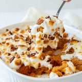 Sweet Potato Casserole with Canned Yams and Pecans