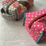 Tutorial - Easy Lined Zippered Boxy Pouch with handle