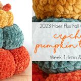 Fiber Flux Fall Crochet Along Week 1, Crochet Pumpkin Tower - fiberfluxblog.com