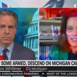 CNN IS A CANCER: Jake Tapper to Governor Whitmer: Do You See Michigan Stay-at-Home Protesters in the Same Vein as Charlottesville Neo-Nazis?