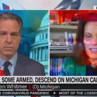 CNN IS A CANCER: Jake Tapper to Governor Whitmer: Do You See Michigan Stay-at-Home Protesters in the Same Vein as Charlottesville Neo-Nazis?