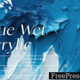 Blue Wet Acrylic Paint Textures Q9TFWQE