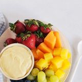 Vegan Whipped Cream Fruit Dip — Fried Dandelions — Plant Based Recipes